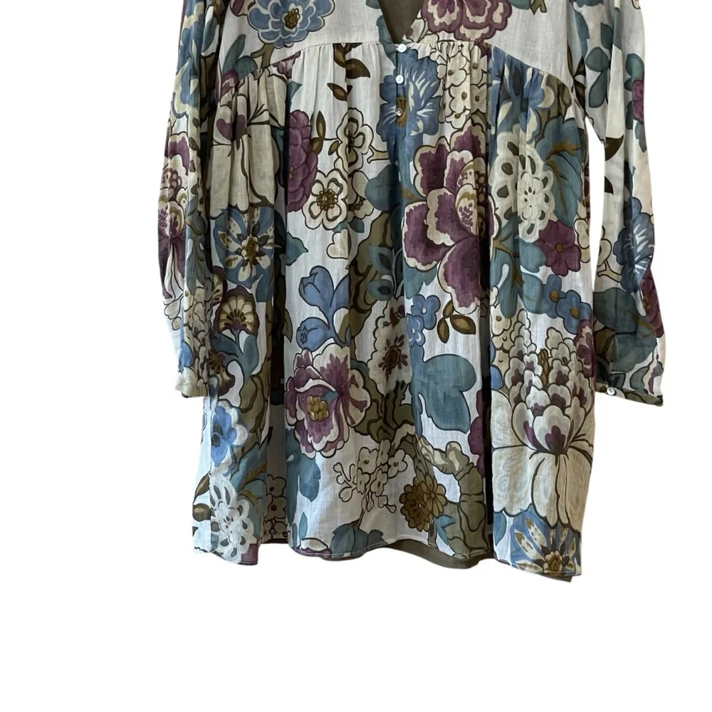 Zara‎ Trafaluc Collection Boho Floral Mini Tunic Dress - Picture 9 of 14